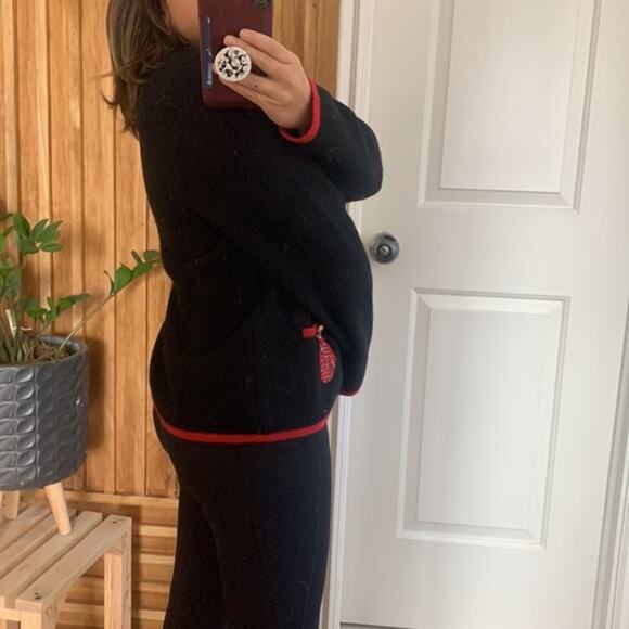 Pendelton vintage Virgin Wool‎ Holiday Gold Button Front Sweater. M - Picture 2 of 10